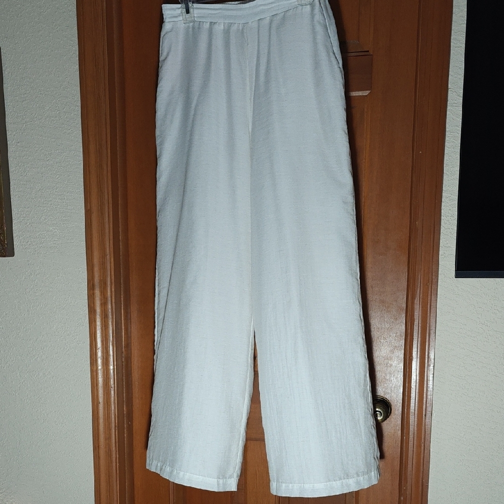 White Wide-Leg Pants